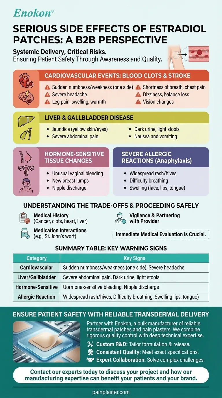 What are the serious side effects of estradiol patches? Understand the Critical Risks Visual Guide