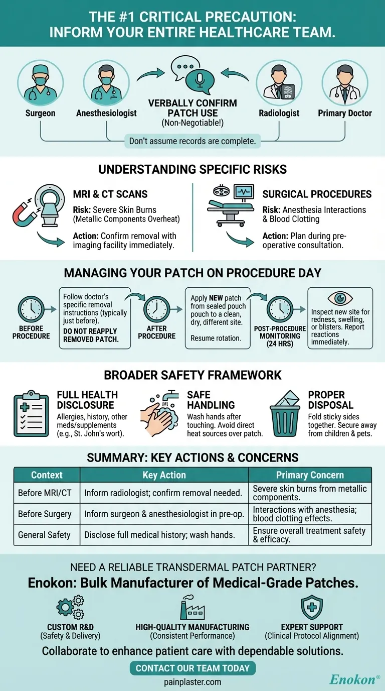 ¿Qué precauciones deben tomarse con los parches de estradiol antes de los procedimientos médicos?Garantizar una terapia hormonal segura Guía Visual