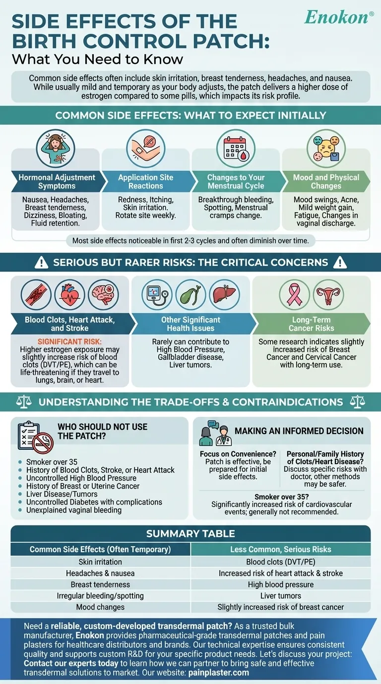 What are the common side effects of the birth control patch? Understand the full risk profile Visual Guide
