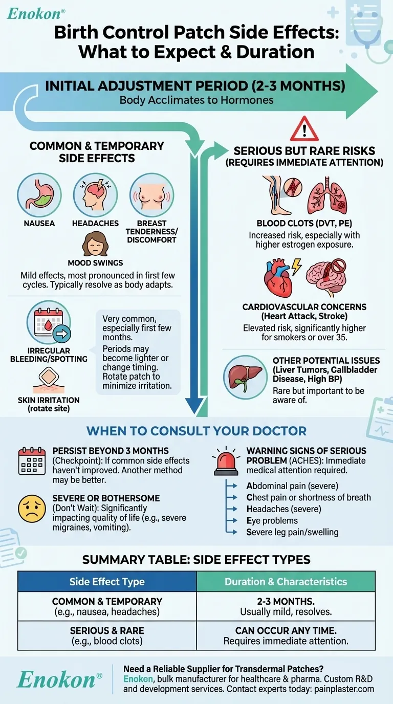 避妊パッチによる副作用は通常どのくらい続くのか？主な洞察と緩和のヒント ビジュアルガイド