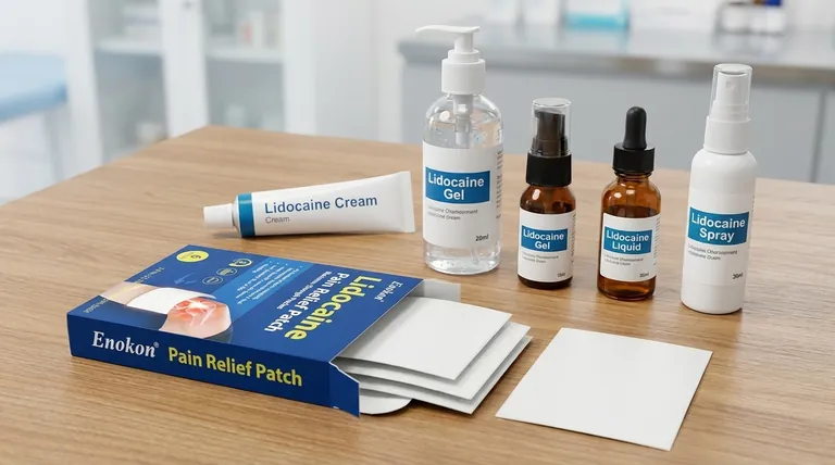Quais são as formas de dosagem disponíveis de lidocaína tópica?Explorar opções personalizadas de alívio da dor
