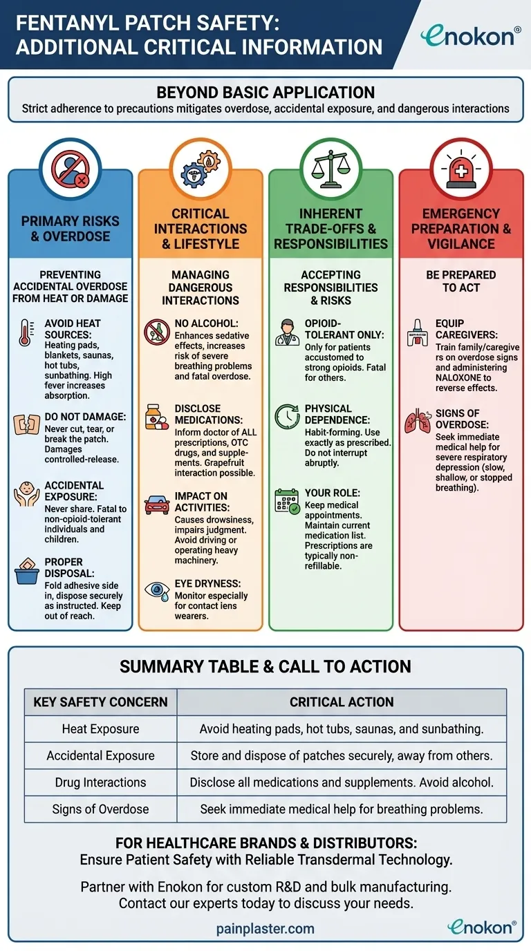 对于芬太尼贴剂使用者来说，还有哪些重要信息？基本安全和使用提示 图解指南