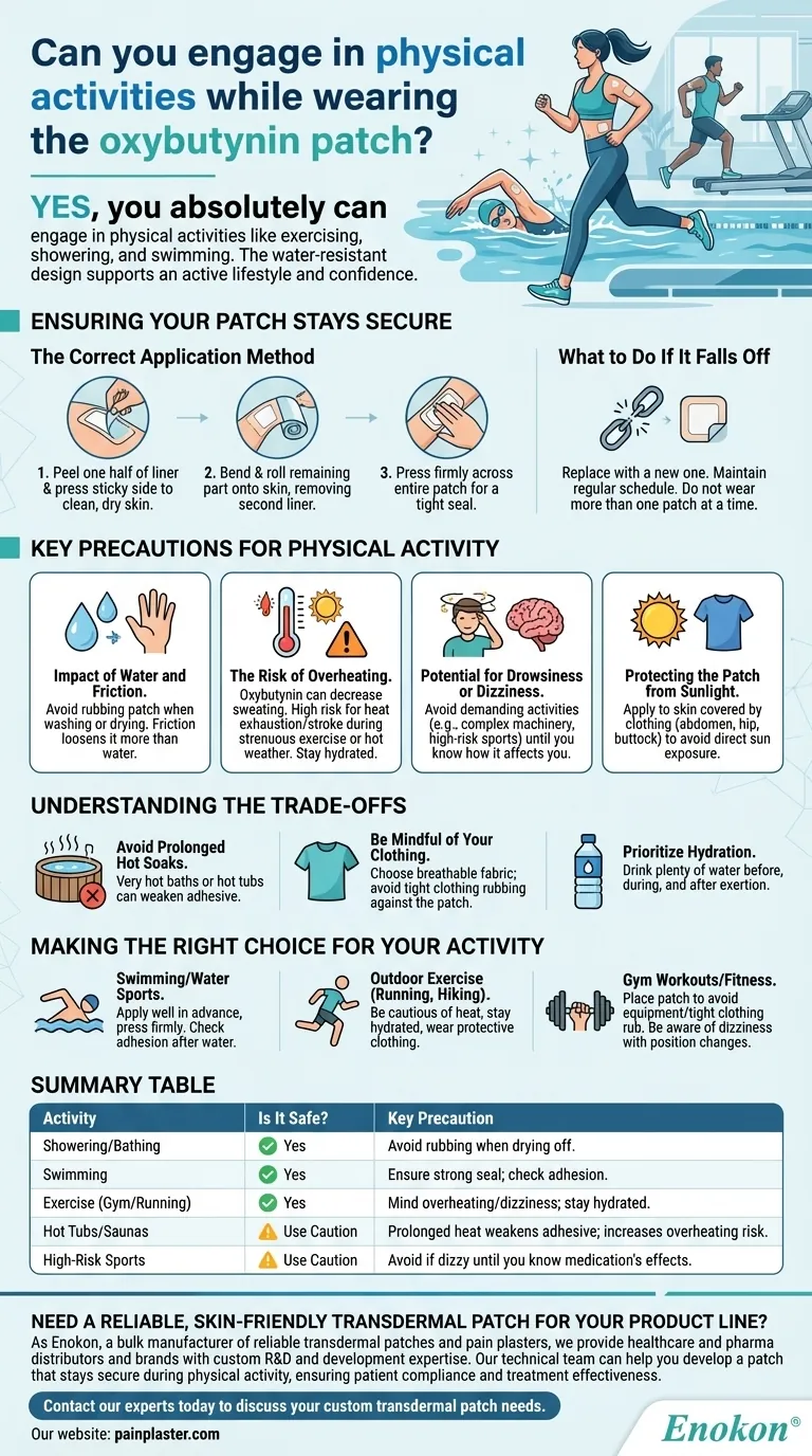 オキシブチニンパッチを貼ったまま運動できますか？自信を持って活動的に ビジュアルガイド