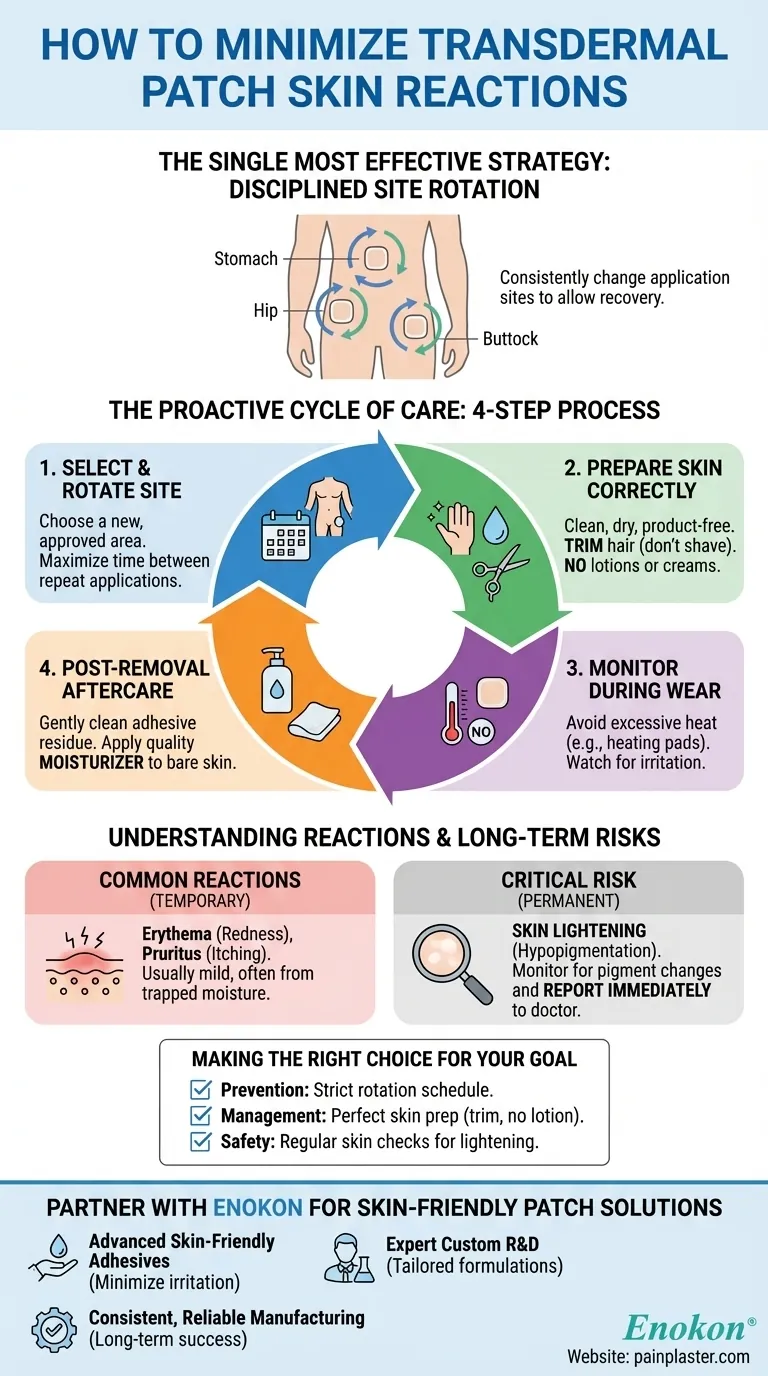 パッチ適用部位の皮膚反応を最小限に抑えるには？安全な使用のための重要なヒント ビジュアルガイド