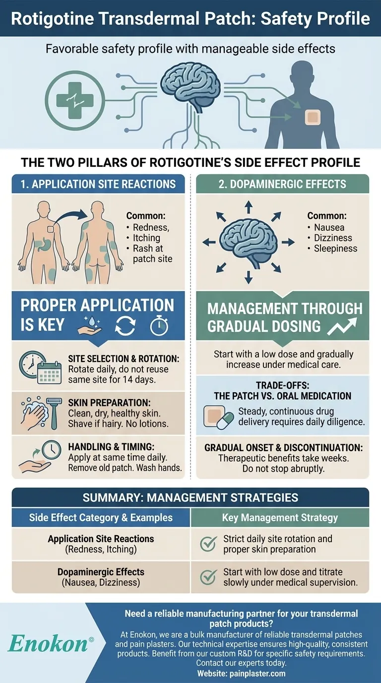 Qual é o perfil de segurança do adesivo transdérmico de rotigotina?Informações importantes para doentes e prestadores de serviços Guia Visual
