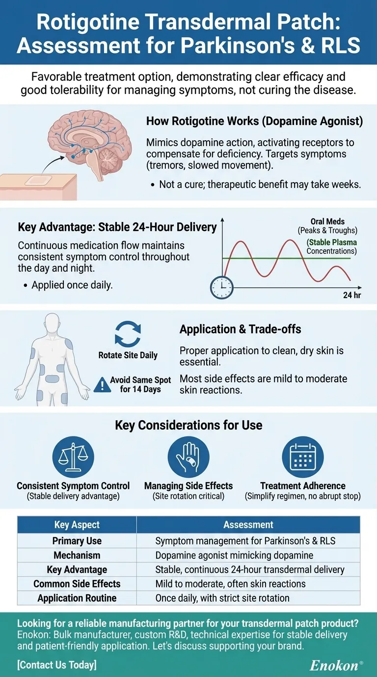 Какова общая оценка трансдермального пластыря ротиготин для лечения болезни Паркинсона и синдрома беспокойных ног? Визуальное руководство