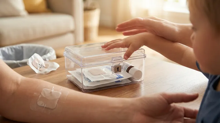 小児がフェンタニル・パッチに暴露されるリスクを減らすために、どのような予防措置をとるべきか?