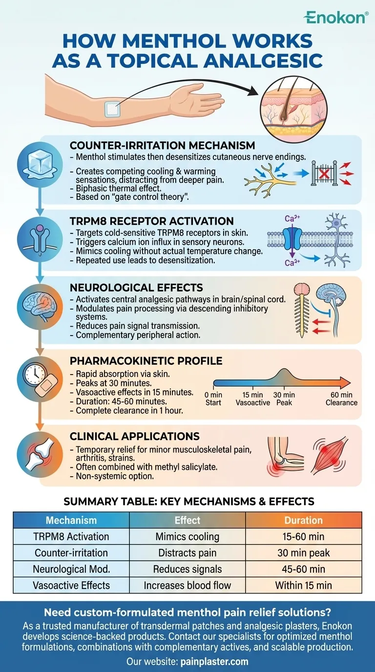 كيف يعمل المنثول كمسكن موضعي؟العلم الكامن وراء تسكين الألم بالتبريد دليل مرئي