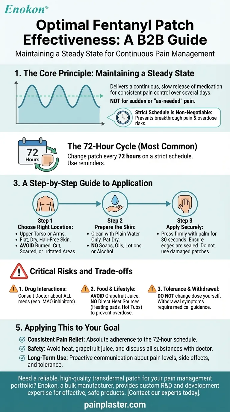 如何使用芬太尼贴片才能达到最佳效果？安全有效止痛的关键准则 图解指南
