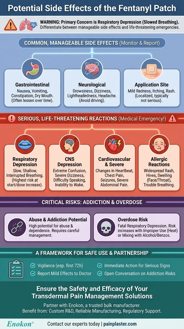 フェンタニルパッチを使用することで起こりうる副作用とは？リスクと安全のヒント ビジュアルガイド