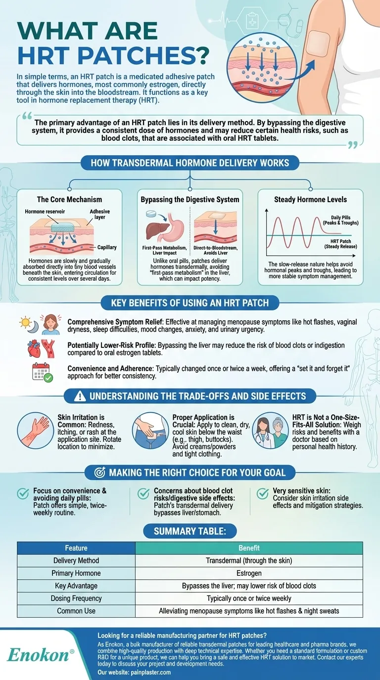 ¿Qué son los parches de THS?Beneficios y consideraciones de la terapia hormonal Guía Visual