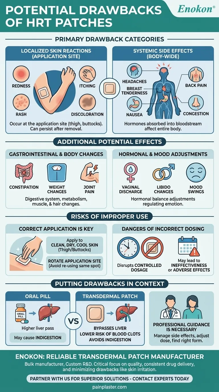 Quais são os potenciais inconvenientes dos pensos de hormonas?Riscos e efeitos secundários explicados Guia Visual