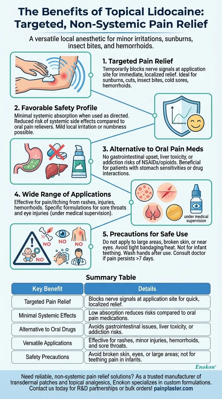 使用局部利多卡因有什么好处？安全、有针对性地缓解疼痛，无全身副作用 图解指南