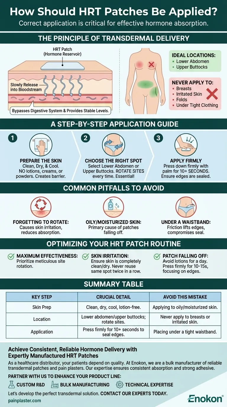 HRTパッチはどのように適用すべきか？最適なホルモンデリバリーのためのベストプラクティス ビジュアルガイド