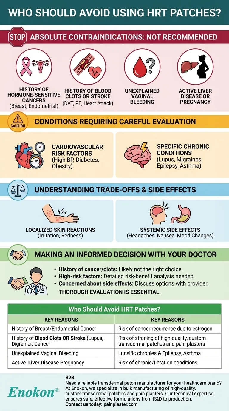 HRTパッチの使用を避けるべき人とは？主なリスクと禁忌 ビジュアルガイド