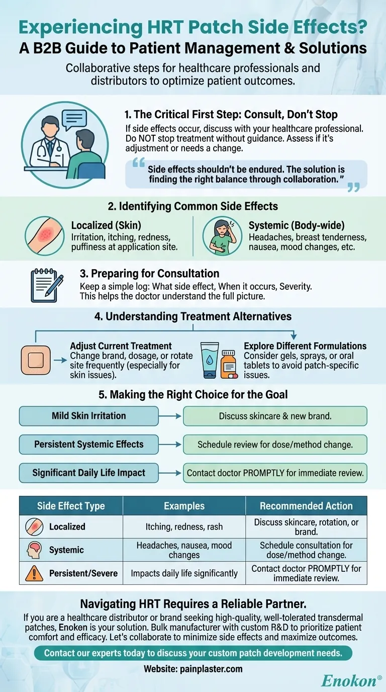 HRTパッチによる副作用を経験した場合、どうすべきでしょうか？専門家の指導と解決策 ビジュアルガイド