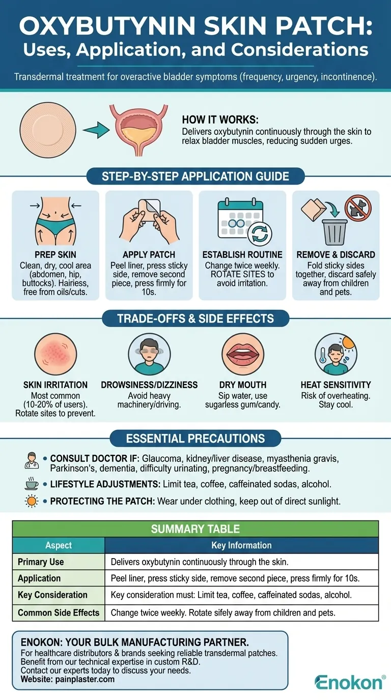 Wofür wird das Oxybutynin-Pflaster verwendet?Ein Leitfaden zur Linderung der überaktiven Blase Visuelle Anleitung