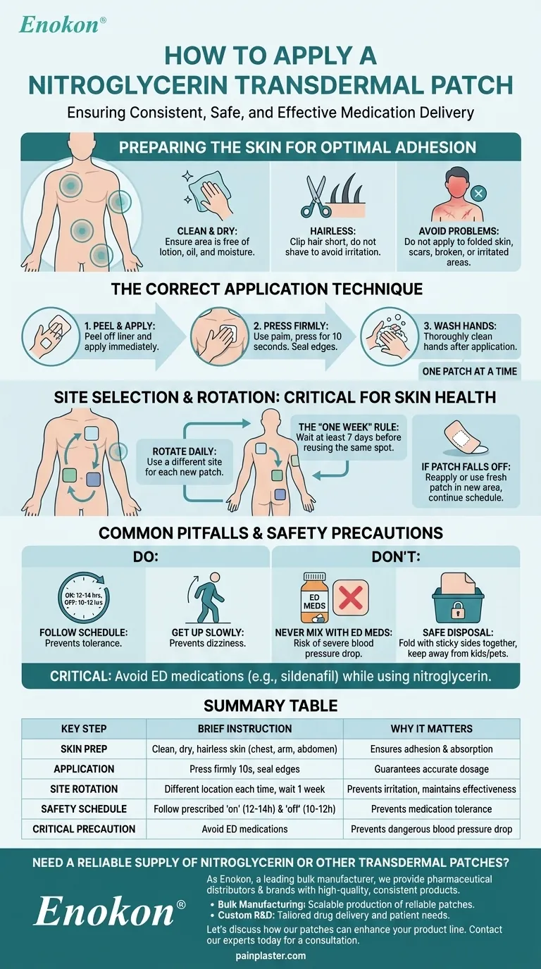 Como deve ser aplicada a nitroglicerina transdérmica?Melhores práticas para uma utilização segura e eficaz Guia Visual