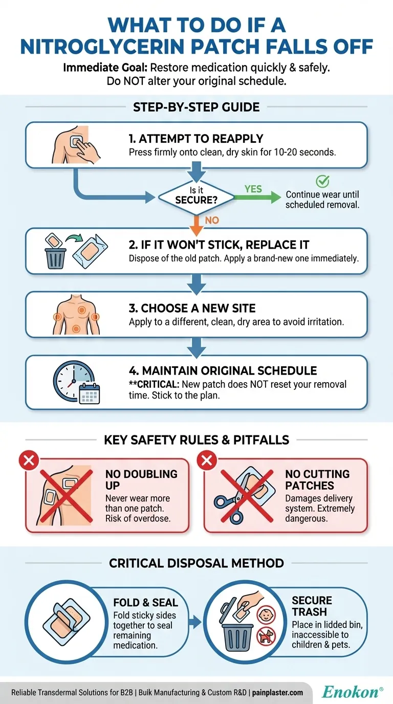 O que deve ser feito se um adesivo transdérmico de nitroglicerina cair?Guia Rápido de Segurança e Reaplicação Guia Visual
