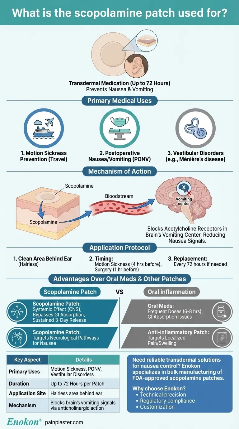 东莨菪碱贴片有什么用途？有效防止恶心和呕吐 图解指南