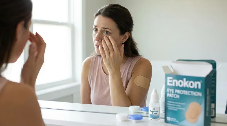 Quais os efeitos secundários relacionados com a visão que o adesivo pode causar?Proteja os seus olhos com uma utilização informada