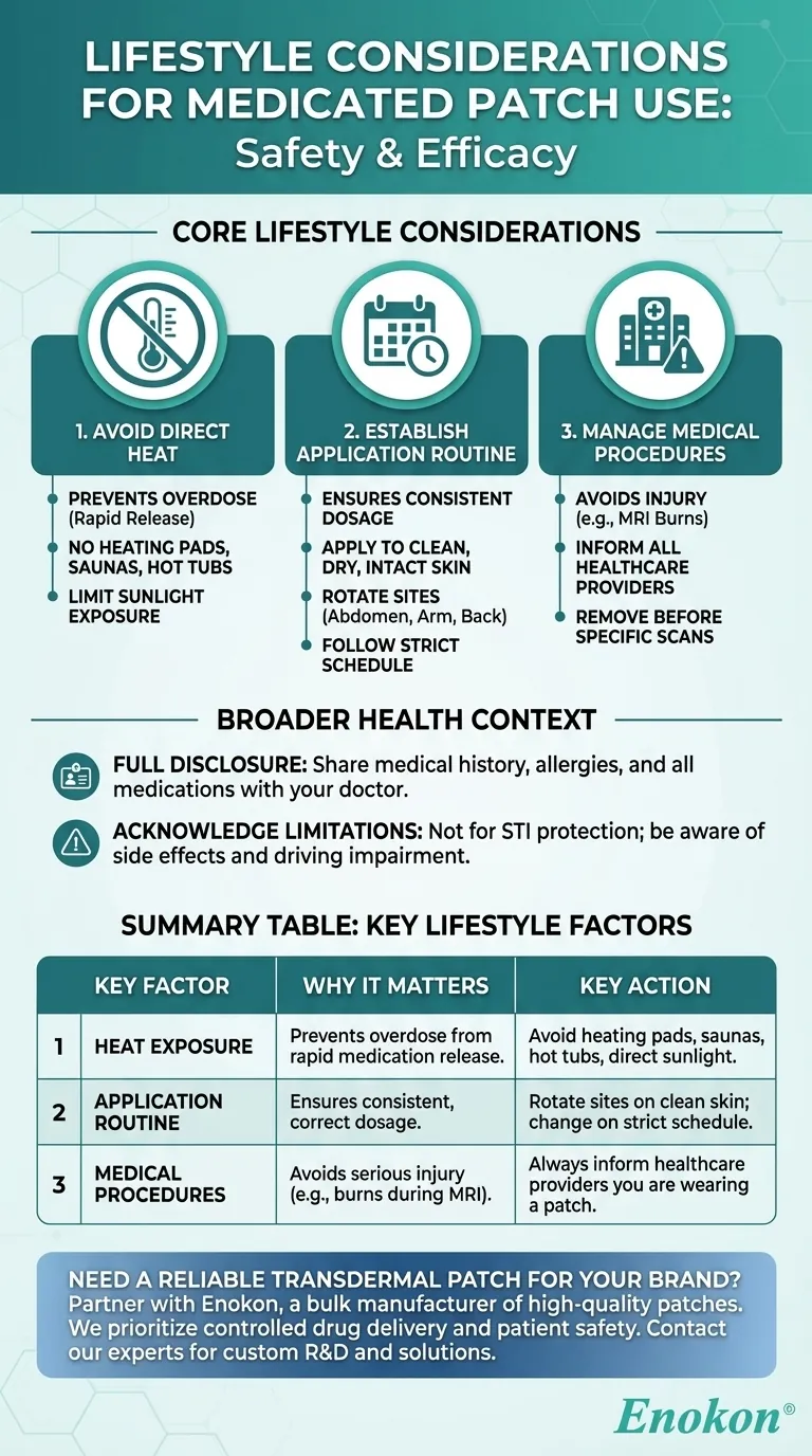 パッチで考慮すべき生活習慣とは？日常使用における安全性と有効性の最適化 ビジュアルガイド