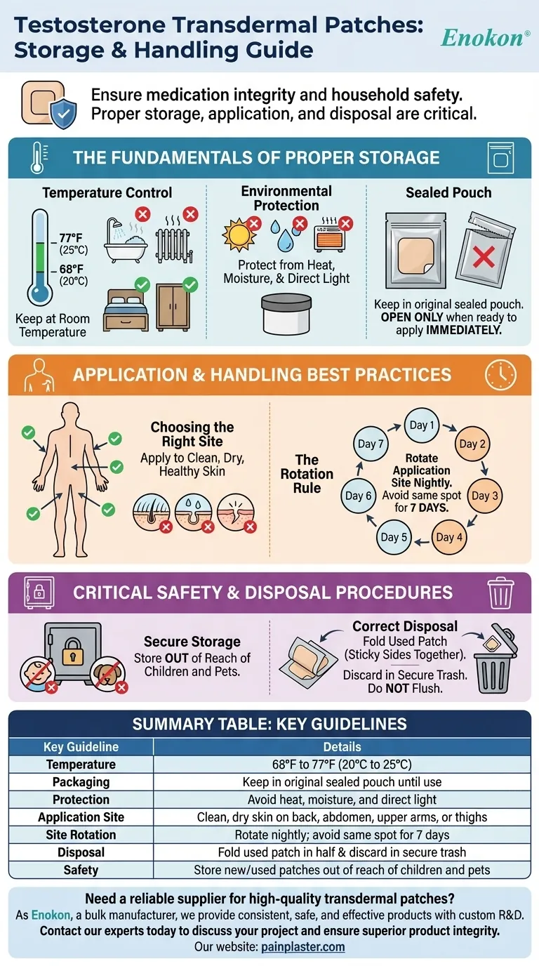 Quais são as instruções de armazenamento dos adesivos transdérmicos de testosterona?Garantir uma eficácia e segurança óptimas Guia Visual