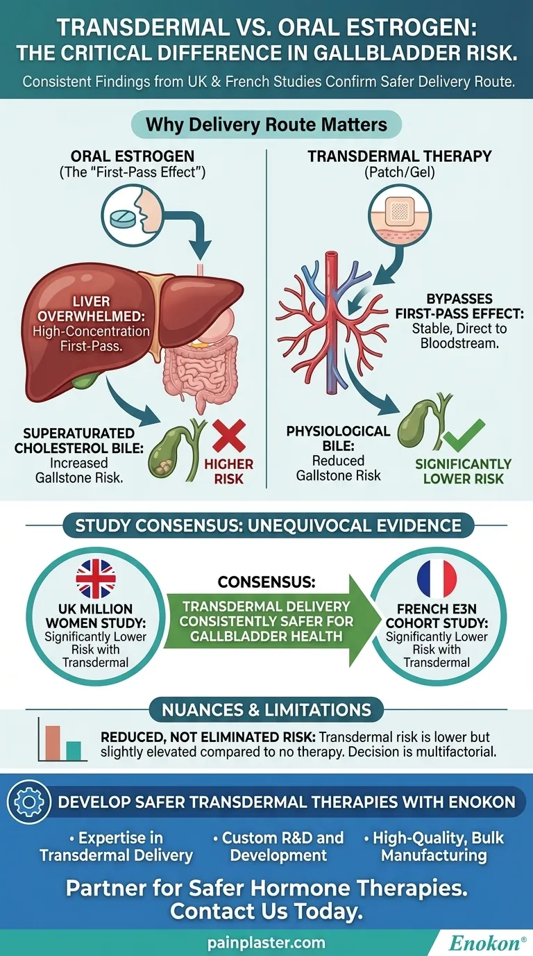Que coerência foi encontrada entre os estudos britânicos e franceses relativamente à terapêutica transdérmica?Principais informações sobre segurança Guia Visual