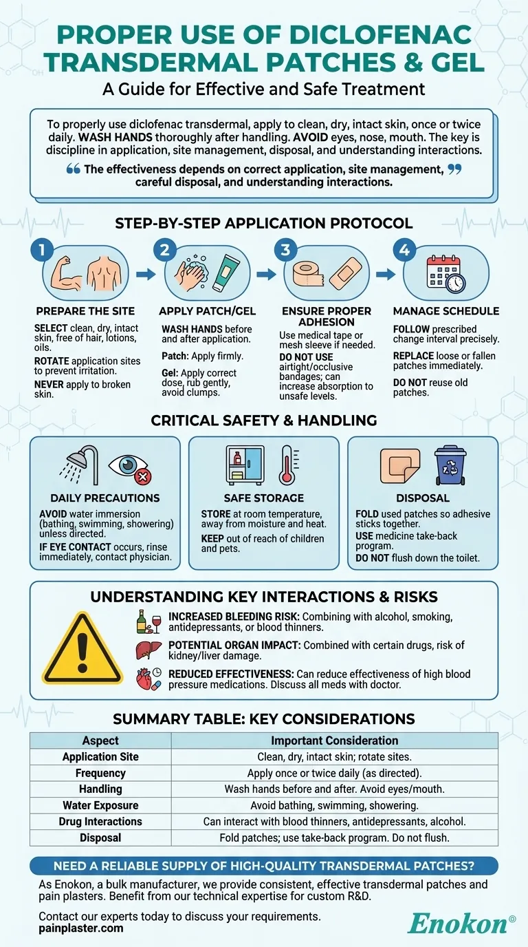 ジクロフェナク経皮吸収型製剤はどのように塗布・使用するのが正しいのでしょうか？安全で効果的な鎮痛ガイド ビジュアルガイド