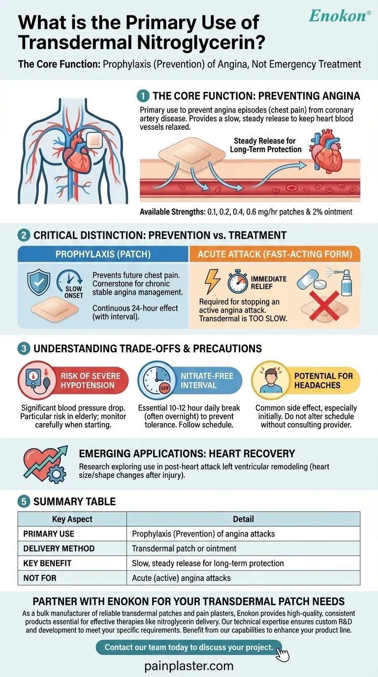 経皮ニトログリセリンの主な用途は？狭心症予防の主な利点 ビジュアルガイド