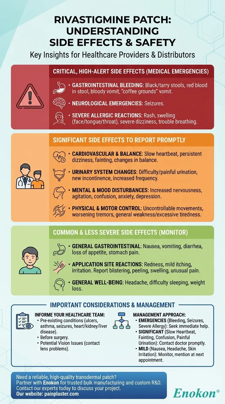 リバスチグミンパッチの重大な副作用とは？リスクと安全性に関する警告 ビジュアルガイド