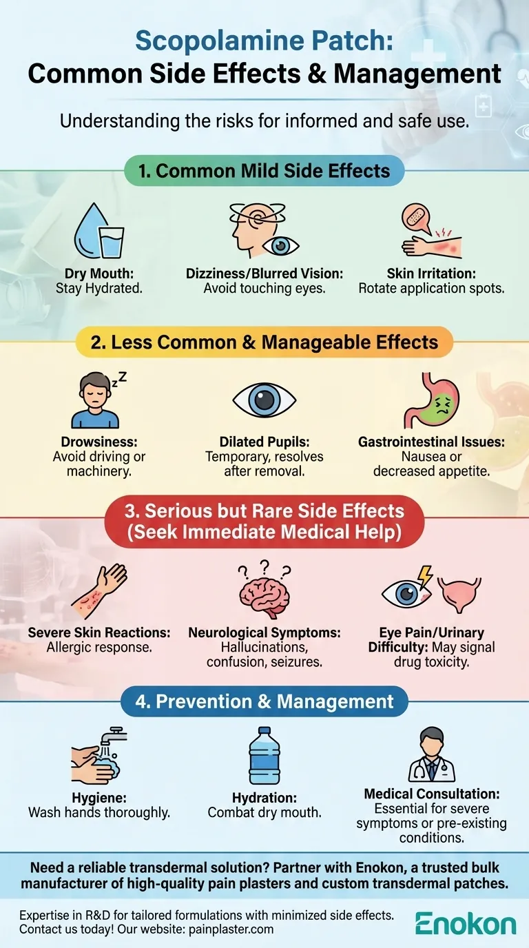 What are the common side effects of the scopolamine patch? Managing Risks for Safe Use Visual Guide