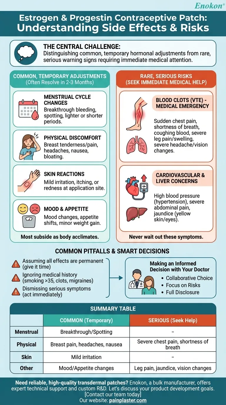 What are the common side effects of the contraceptive patch? Know the signs to watch for. Visual Guide