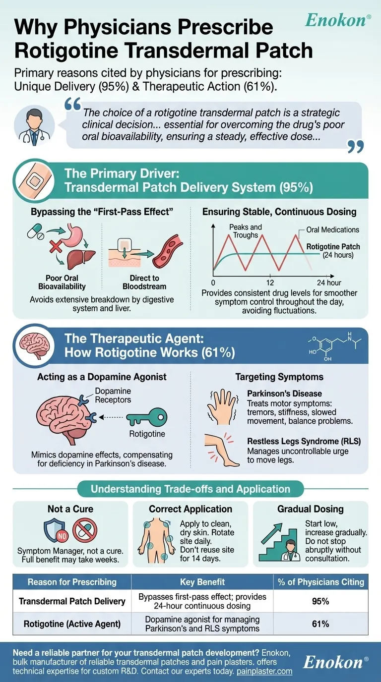 Welche Gründe gaben Ärzte für die Verschreibung von Rotigotin transdermalem Pflaster an?Wichtigste Vorteile und klinische Einblicke Visuelle Anleitung