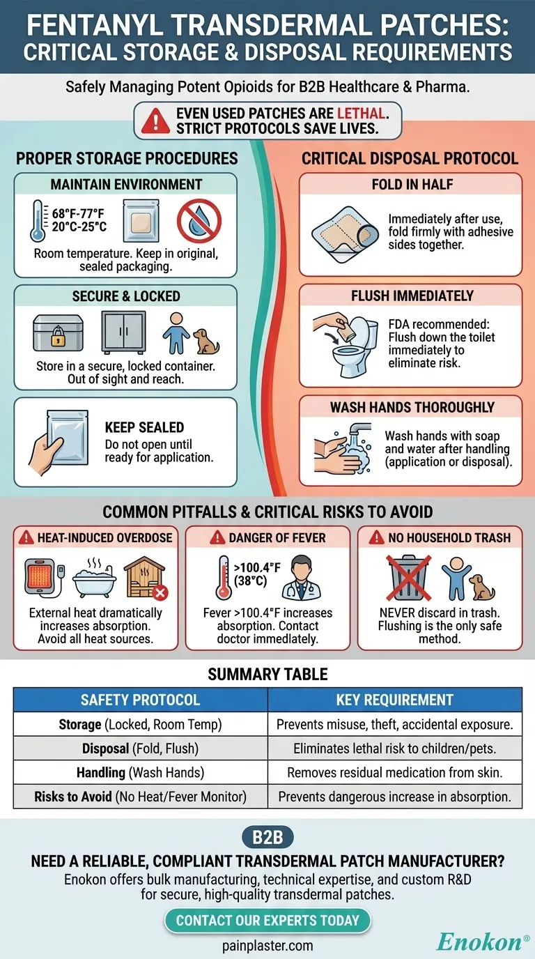 経皮吸収型フェンタニルの保管と廃棄の要件は？必須安全プロトコル ビジュアルガイド