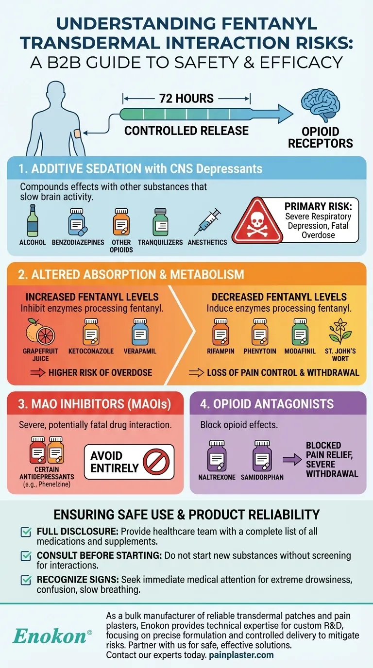 透皮芬太尼如何与其他物质相互作用？主要风险和安全规程 图解指南