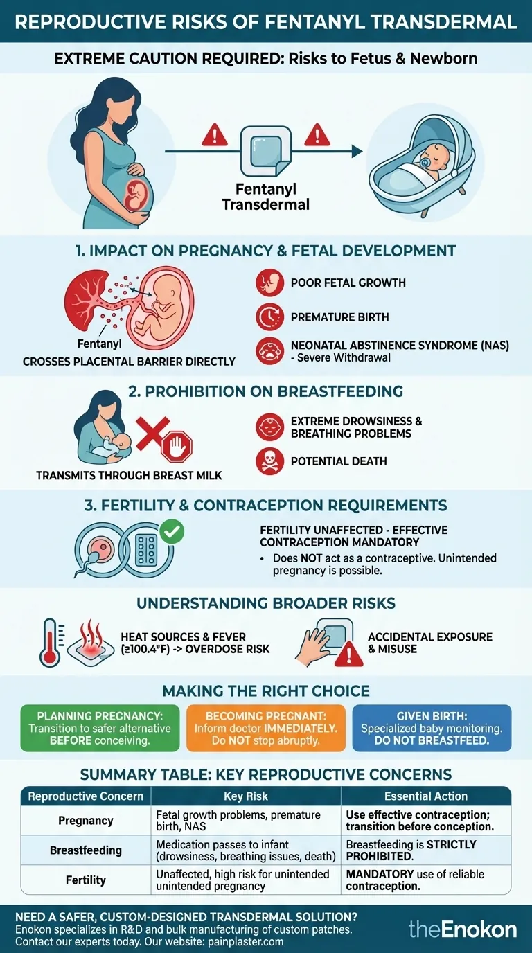 Que problemas de reprodução existem com o fentanil transdérmico?Riscos durante a gravidez e o aleitamento Guia Visual