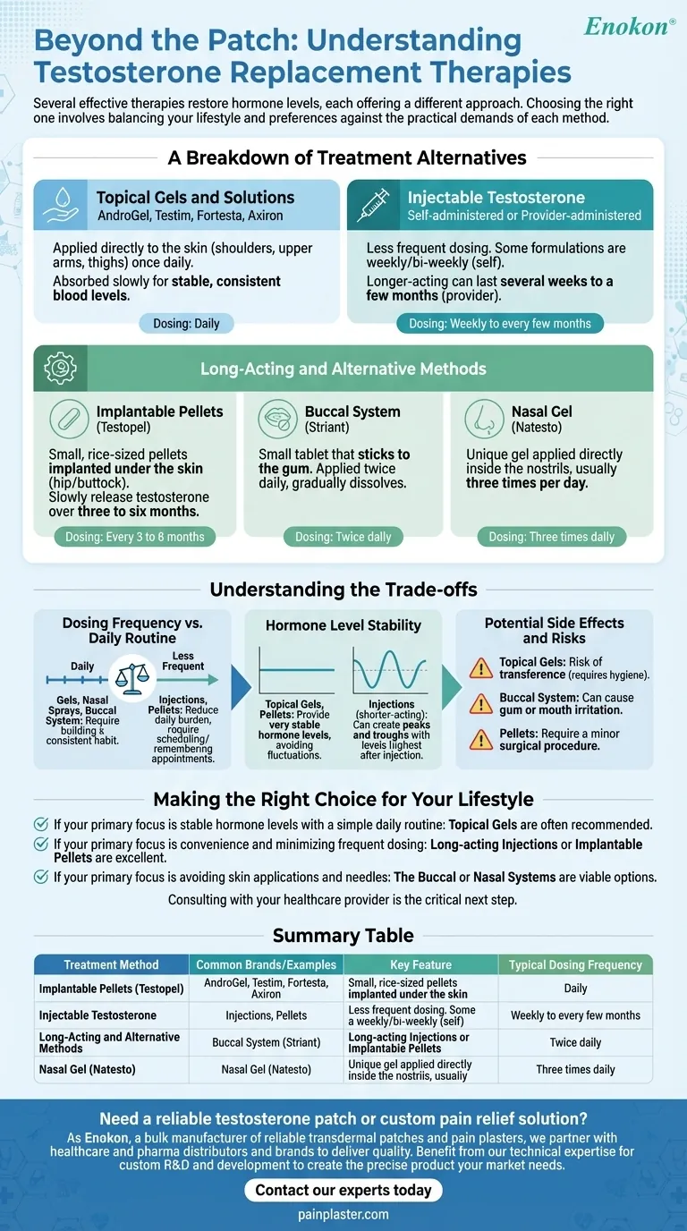 低テストステロンのパッチ以外の治療法は？ホルモン療法に代わる選択肢を探す ビジュアルガイド