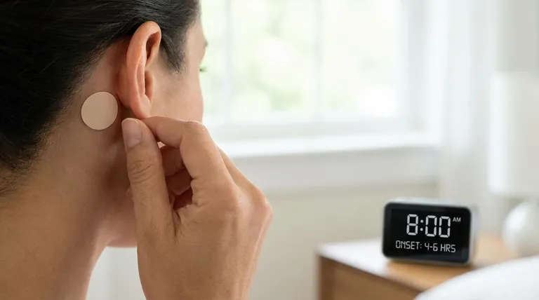 スコポラミンパッチはどのくらいで効き始める?主なタイミングと効能の説明