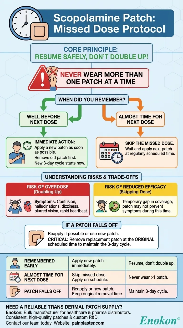 スコポラミンパッチの服用を忘れた場合はどうすればよいですか？安全な使用のための主なステップ ビジュアルガイド