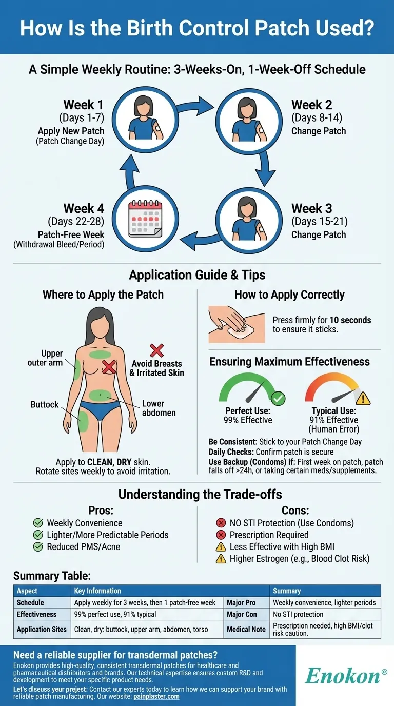 如何使用避孕贴？方便的每周避孕指南 图解指南