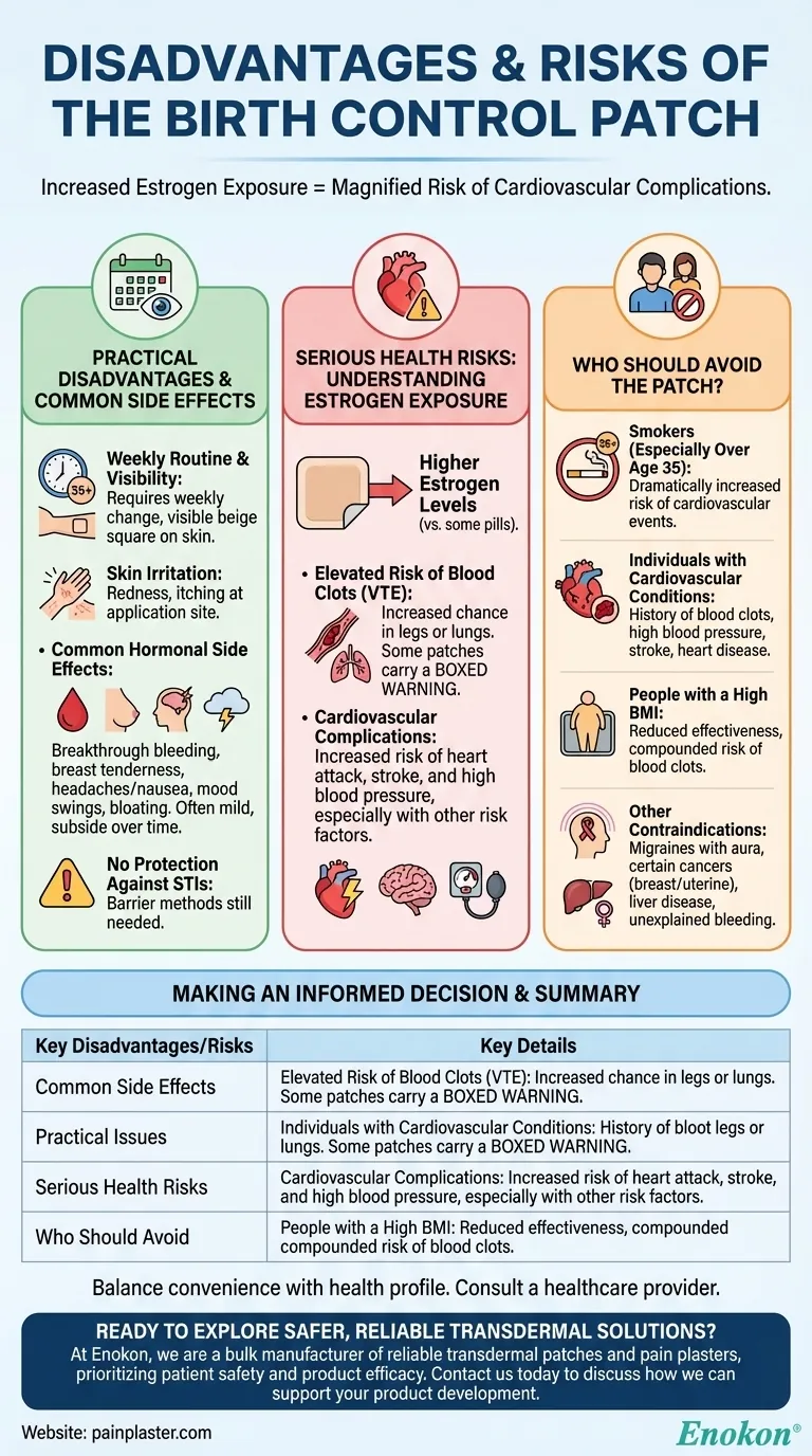 What are the disadvantages or risks of the birth control patch? Understand the Side Effects & Health Risks Visual Guide