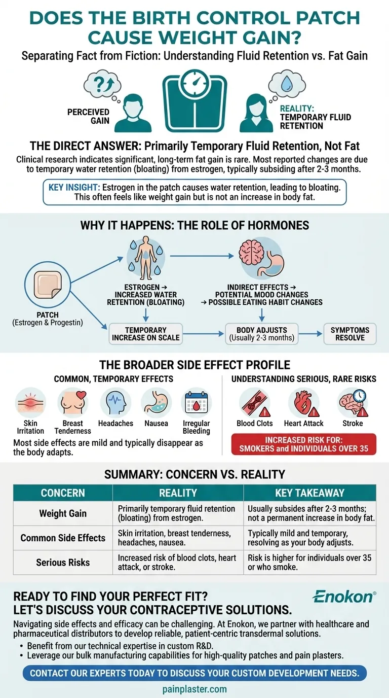 Does the birth control patch cause weight gain? Separating Fluid Retention from Fat Gain Visual Guide