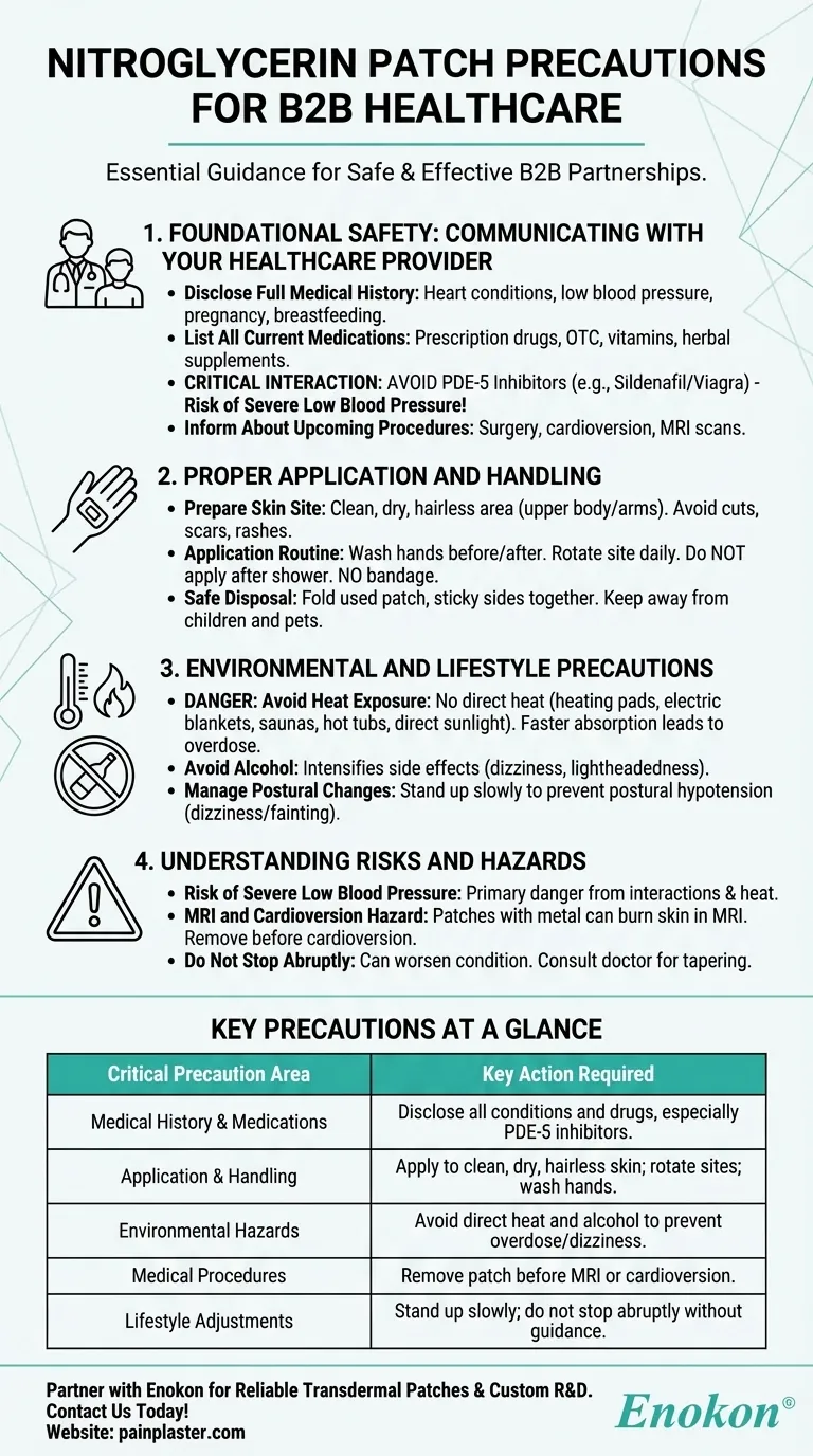 ニトログリセリンパッチを使用する前にどのような注意を払うべきか？患者にとって重要な安全上のヒント ビジュアルガイド