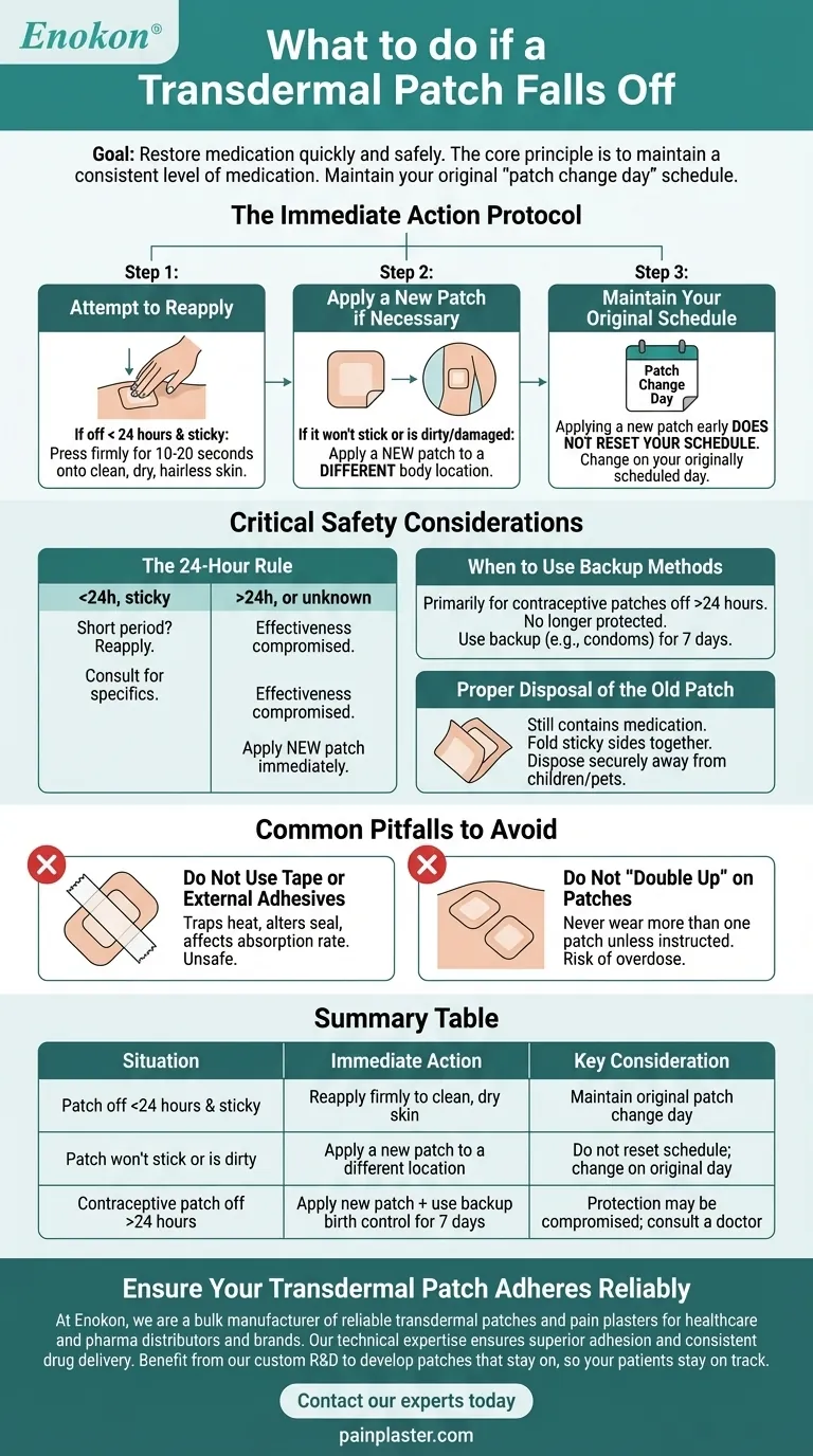What should be done if a patch falls off before replacement time? A Step-by-Step Guide to Stay on Track Visual Guide