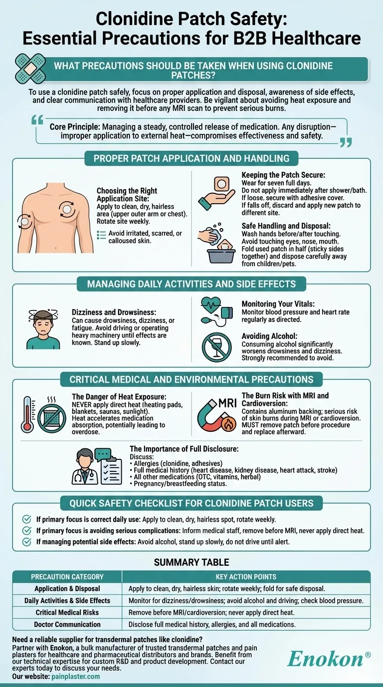 Какие меры предосторожности следует соблюдать при использовании клонидиновых пластырей?Основные советы по безопасности для эффективного использования Визуальное руководство