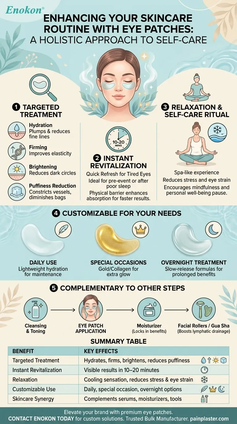 使用眼贴如何有助于自我保健护肤程序？加强保湿和放松 图解指南