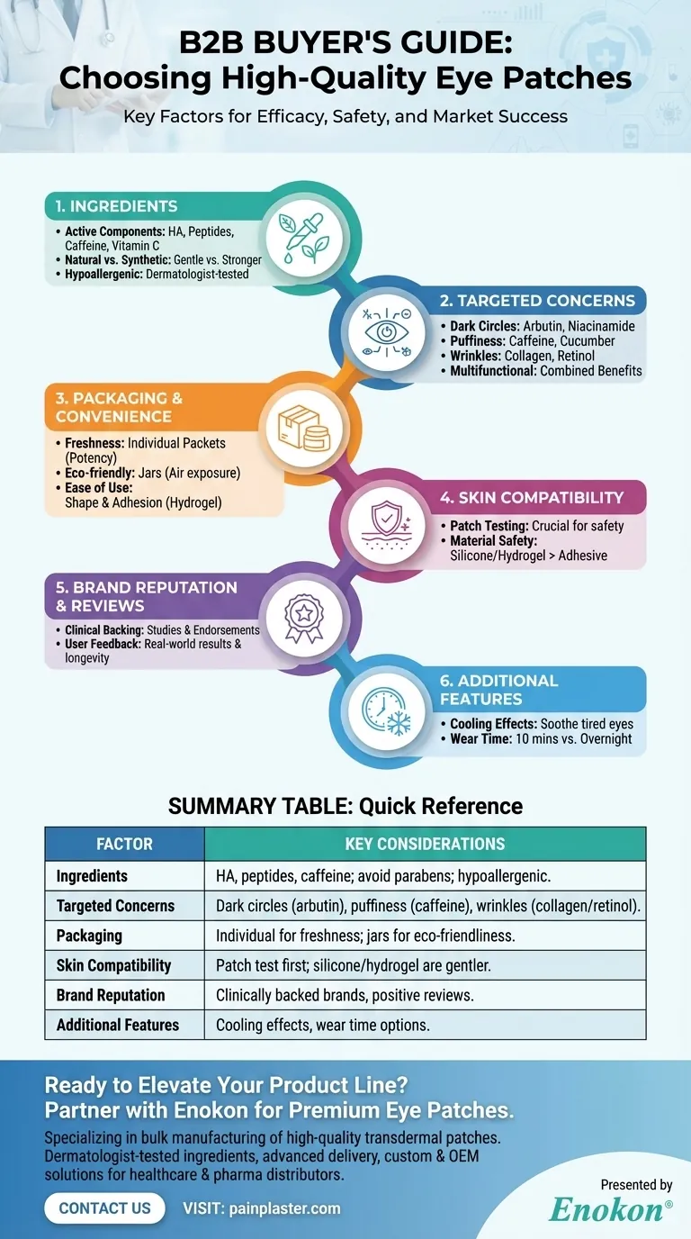 ¿Qué factores deben tenerse en cuenta al comprar parches oculares?Guía esencial para un uso seguro y eficaz Guía Visual