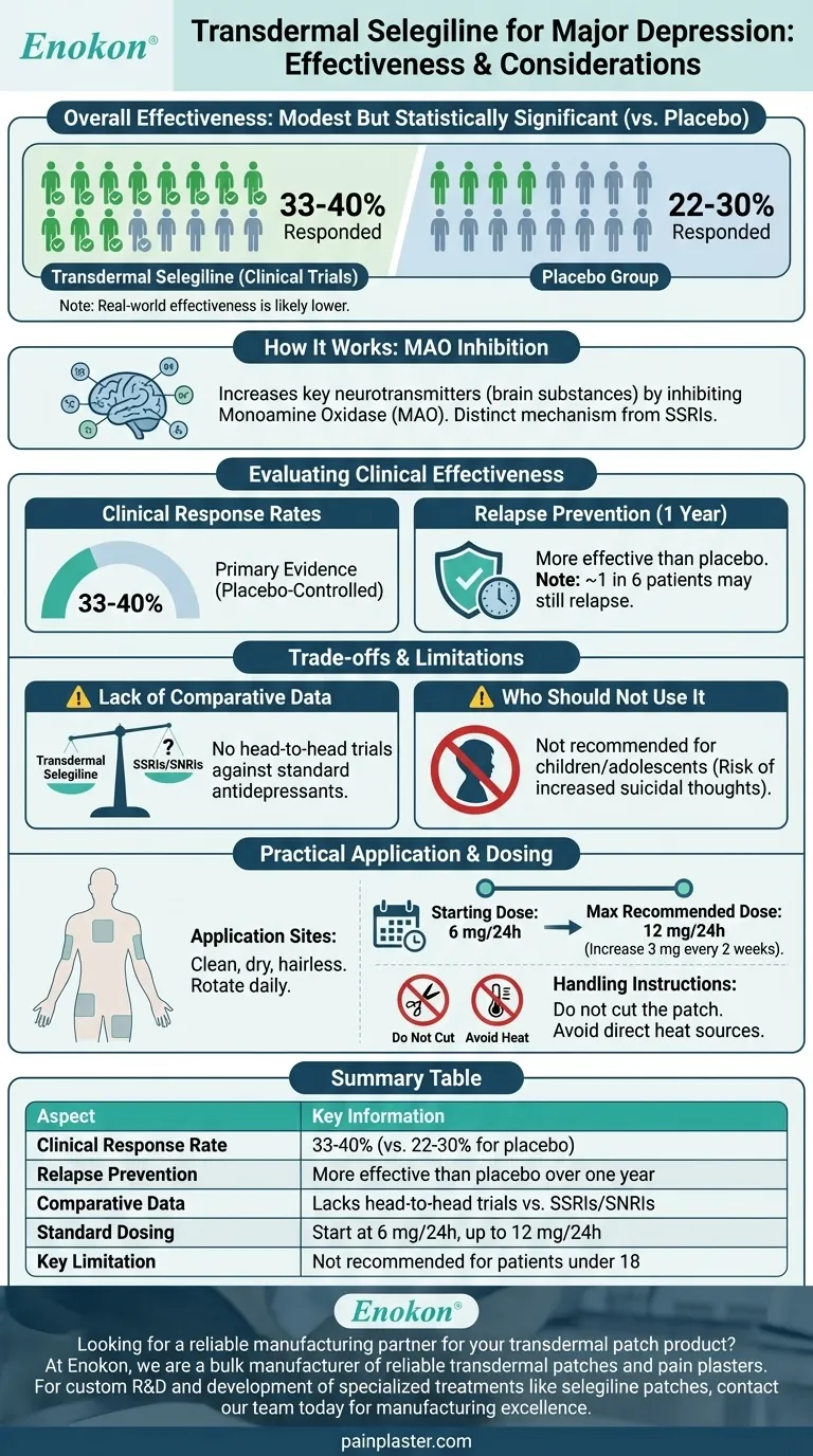 大うつ病に対する経皮セレギリンの有効性は？臨床レビュー ビジュアルガイド