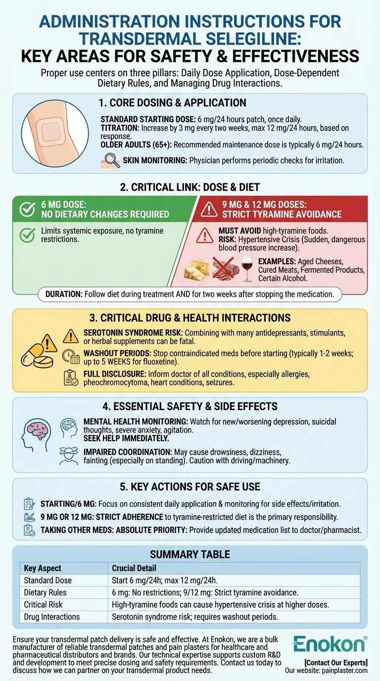 透皮塞来吉兰的重要用药说明有哪些？主要安全性和剂量指南 图解指南